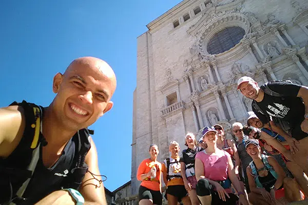 Day 4, runners in Girona Cathedral Stairs