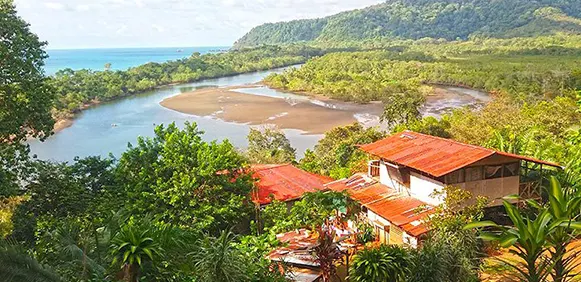 Map of itinerary of a running trip in the jungle.